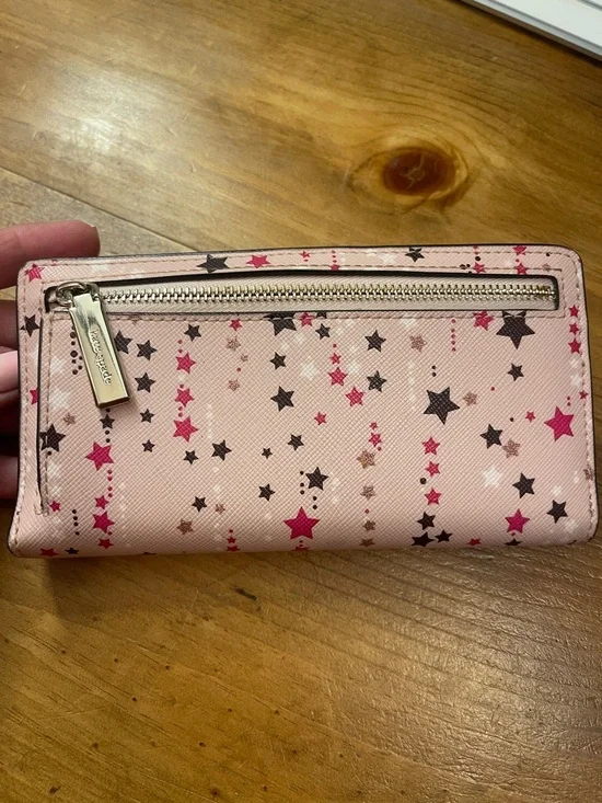 kate spade Pink Star-Print Continental Wallet - Picture 2 of 6